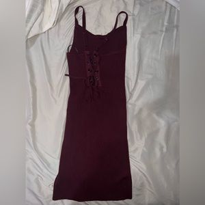 Forever 21 maroon tie dress
